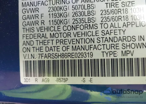 2024 Honda Cr-V Hybrid Sport-L z USA, uszkodzony, nr VIN 7FARS5H86RE029319